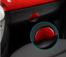 ＜予約注文＞　ABARTH　グローブBOXボタン　レッドカーボンの商品画像